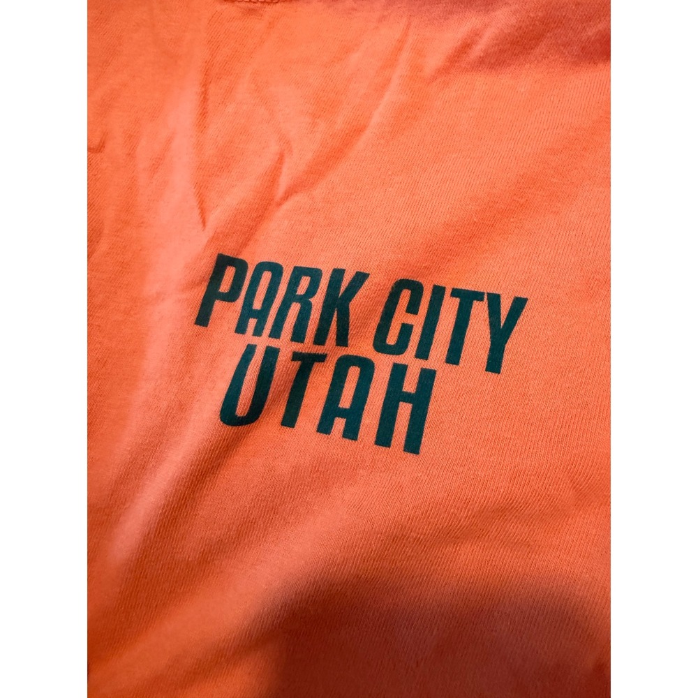 Park City Utah Adventure Long Sleeve Graphic Tee Terracotta Orange Small NWT
